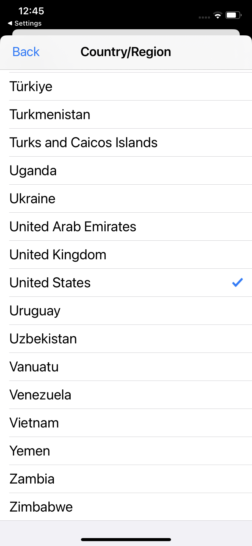 Select Your Country/Region