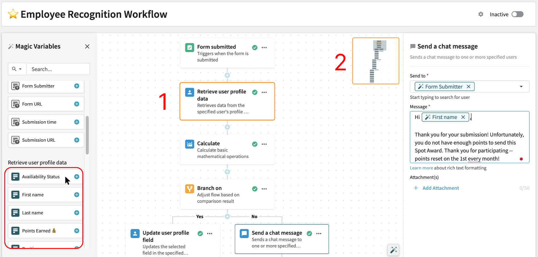 Using magic variables beekeeper help center